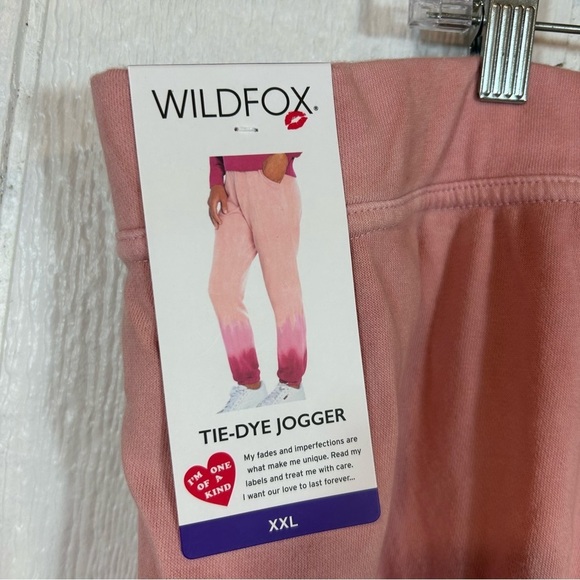 NEW Wildfox Pink Tie Dye Jogger Pants Size XXL - Picture 5 of 10